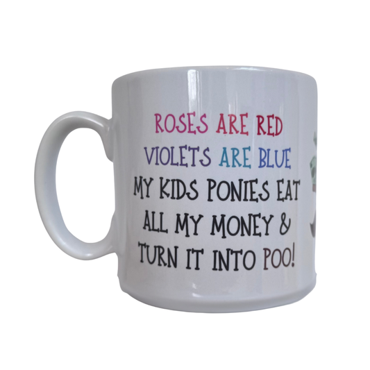 *Personalised* Ponies/Horses Turn Money to Poo Mug