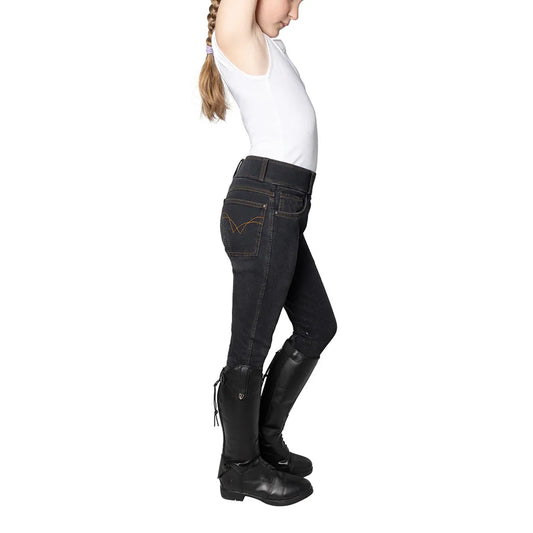 Hy Equestrian Elevate Mizs Style Denim Breeches - Black