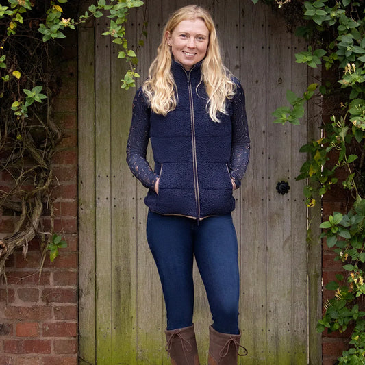 Hy Equestrian Elevate Style Denim Breeches - Dark Blue