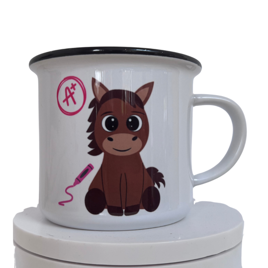 *Personalised* Born to Ride, Forced to go to School Children's Camping Mug