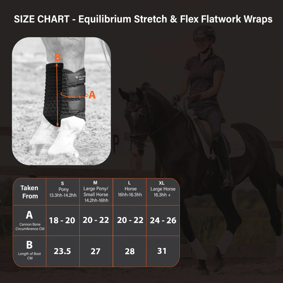 Equilibrium Stretch & Flex Flatwork Wraps - Black
