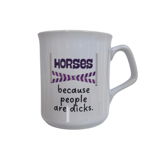*Personalised* Horses - People are Dicks Mug