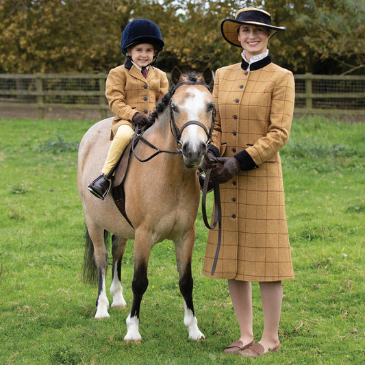 Longline Wheatley Tweed Leaders Jacket Dress + Hat