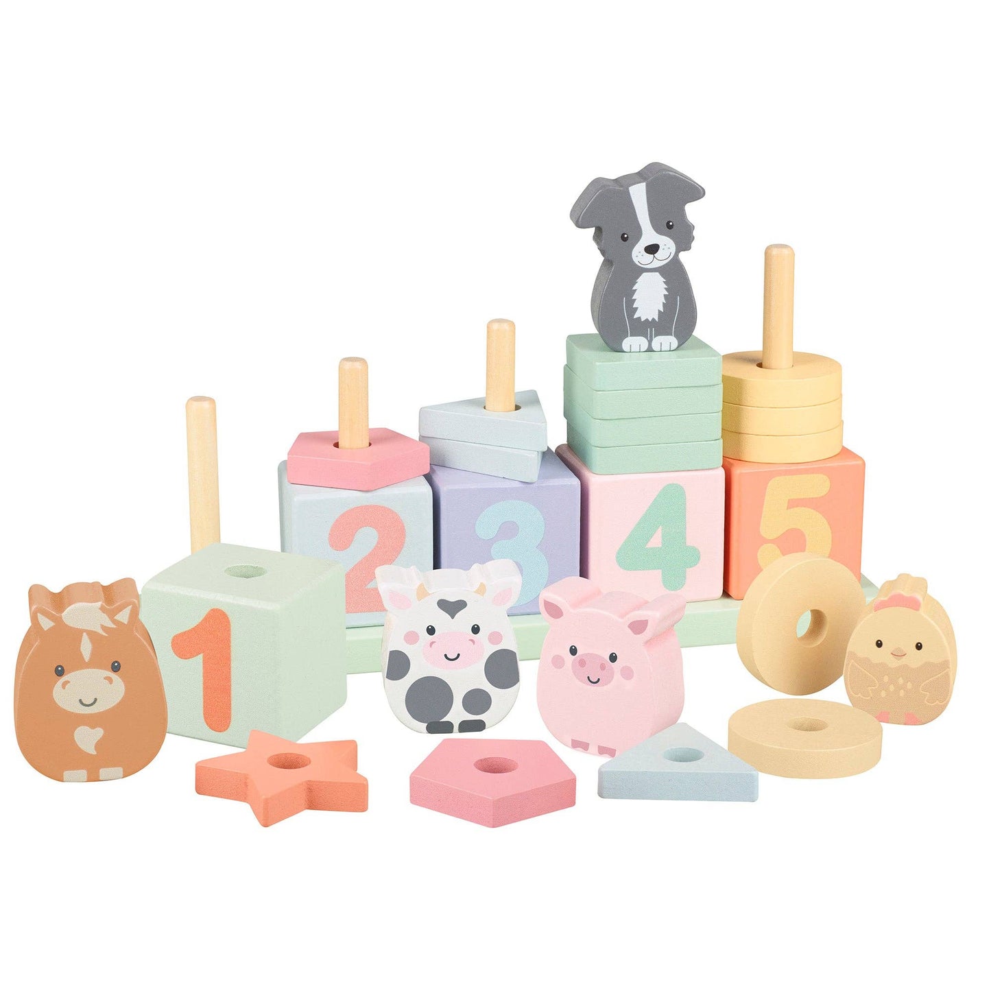 Farmyard Wooden Animal Counting Game