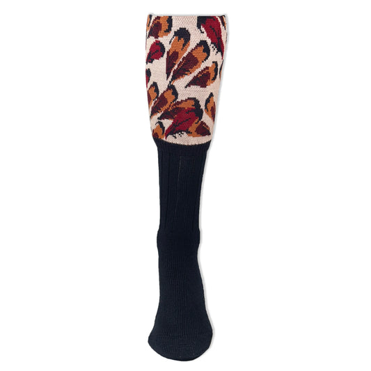 Waring Brooke Pheasant Feather Socks - Navy