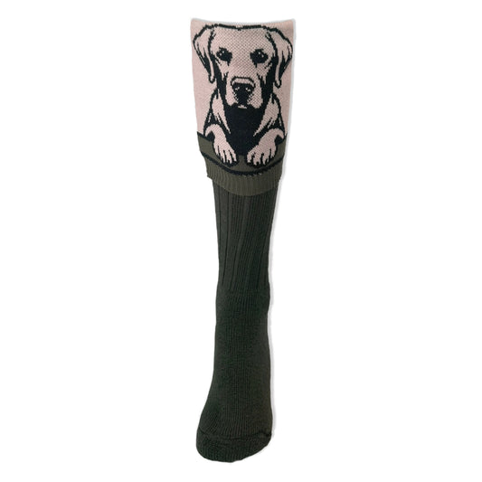 Waring Brooke Loyal Labrador Socks - Black Olive