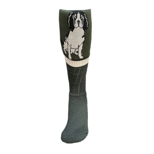 Waring Brooke Springer Spaniel Socks - Black Olive