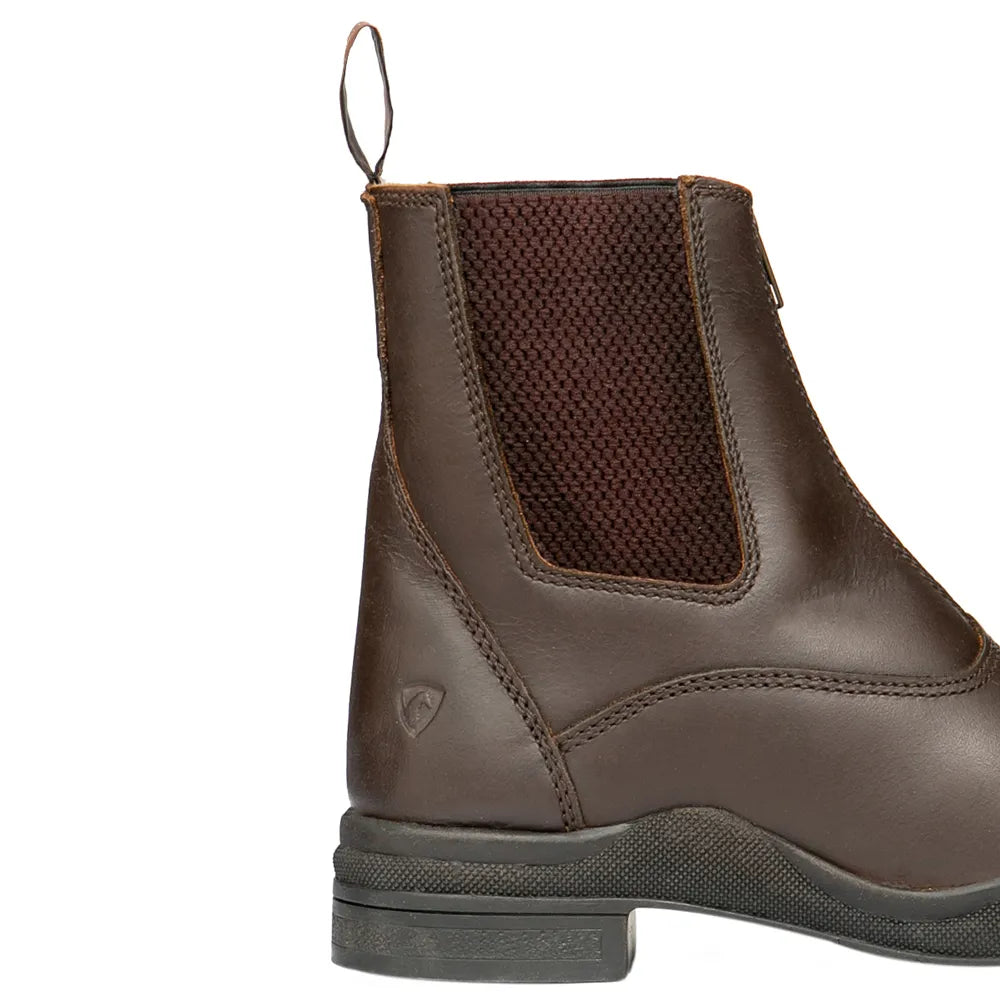 Hy Equestrian Fleece Lined Wax Leather Zip Jodhpur Boot