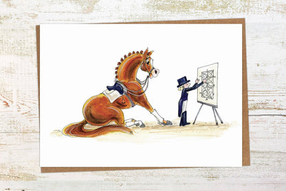 Schoolmaster - A6 Dressage Horse Greeting / Birthday Card