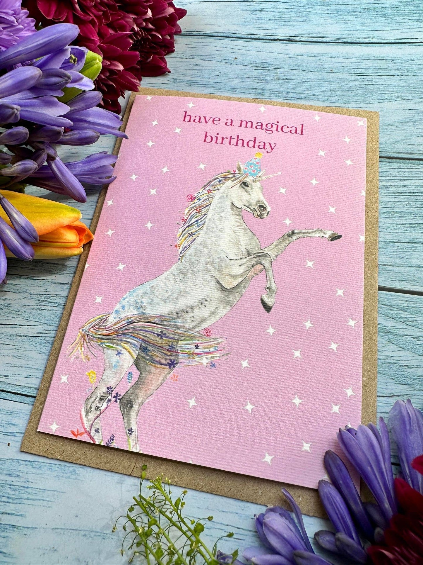 Birthday Unicorn |  Eco Friendly Gift Card