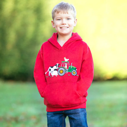 British Country Collection Farmyard Childrens Applique Hoodie