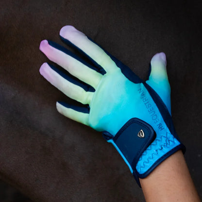 Hy Equestrian Ombre Junior Riding Gloves