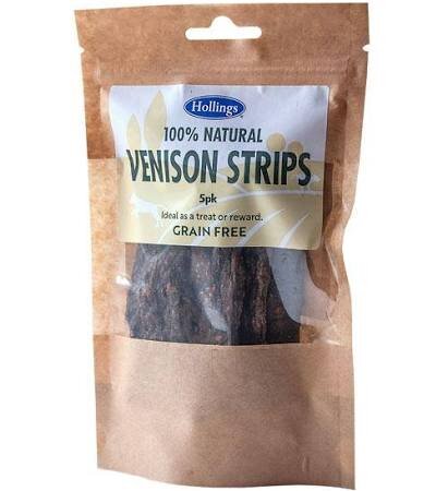 Hollings 100% Natural Venison Strips 5pk