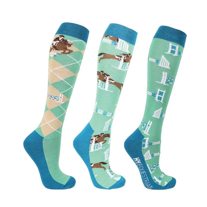 Hy Equestrian Show Jumping Socks (Pack of 3)