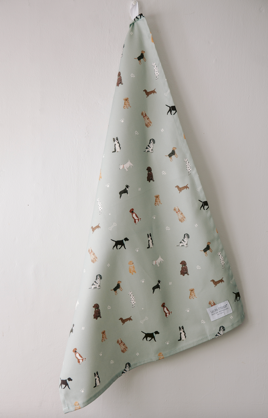 Dogs Tea Towel