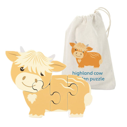 Highland Cow Wooden Puzzle