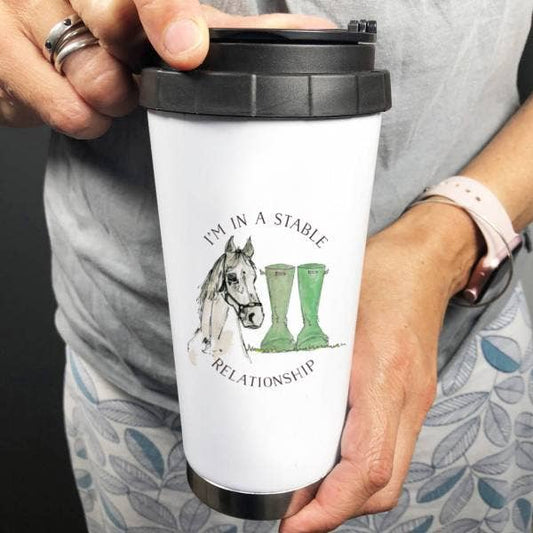 Horse Lover Welly Boot Travel Mug