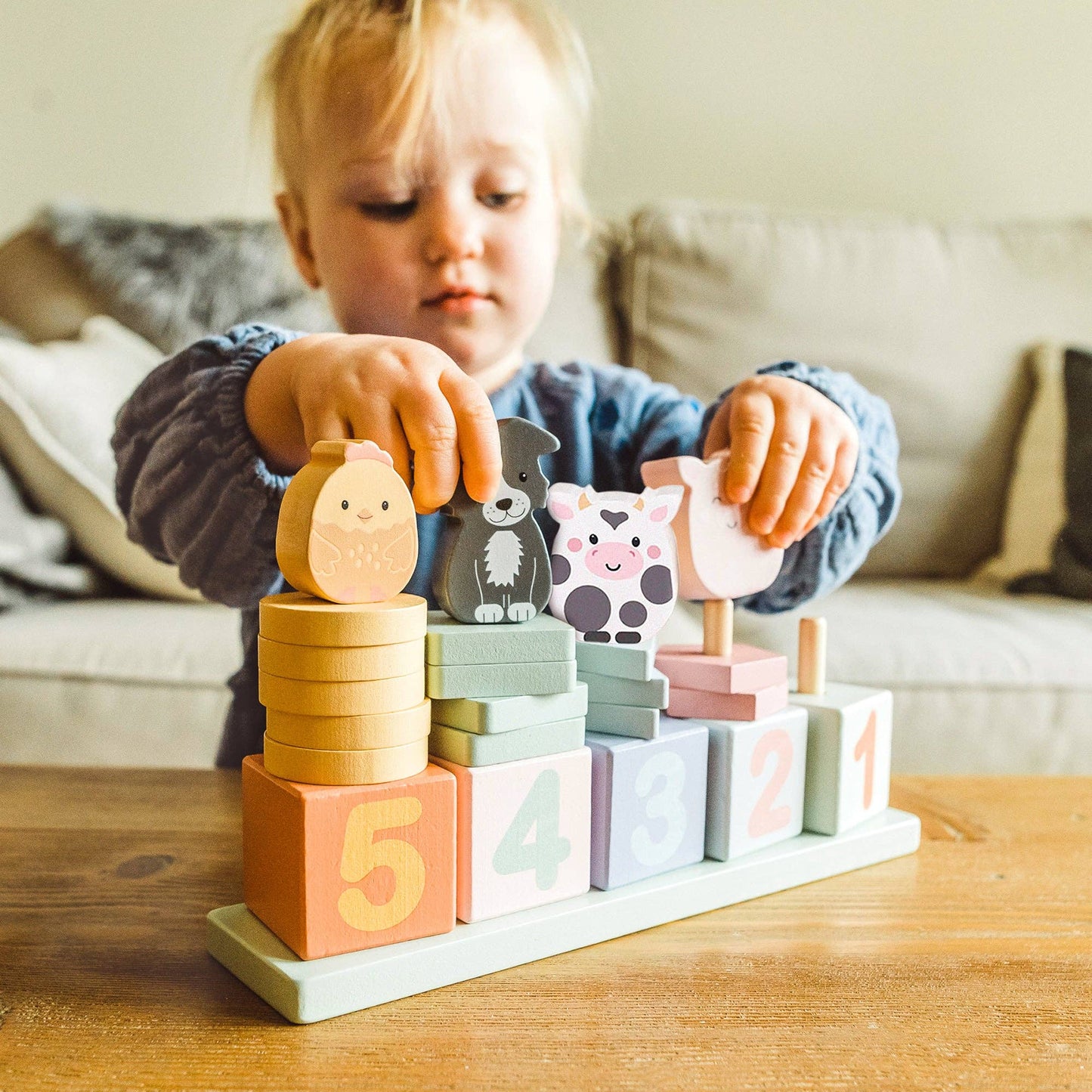 Farmyard Wooden Animal Counting Game