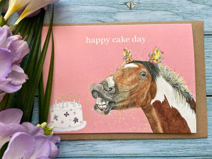 Happy Cake Day | Eco Friendly Horse Gift Card