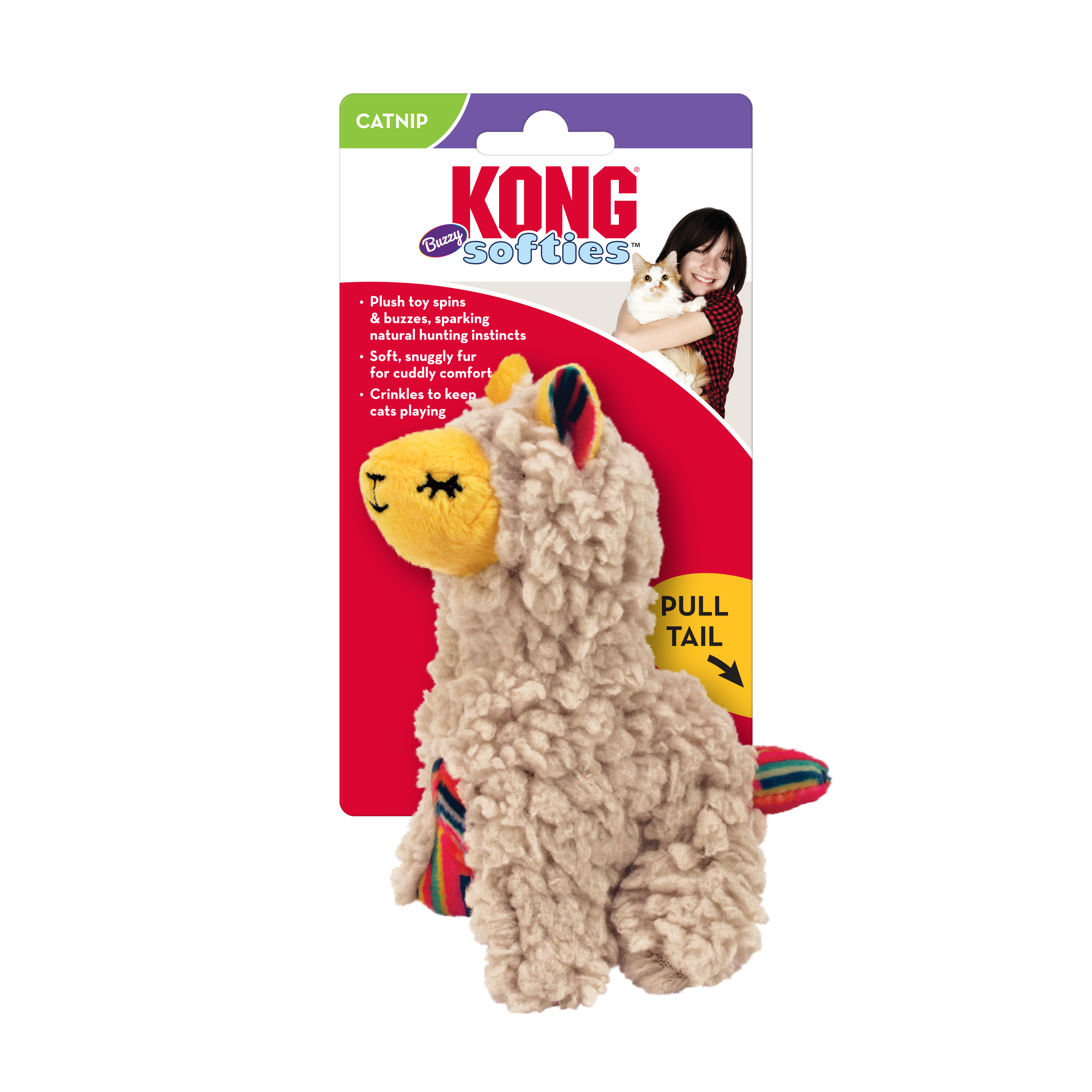 KONG Cat Softies Buzzy Llama Toy