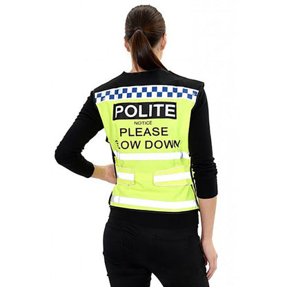 Equisafety Polite Waistcoat Please Slow Down