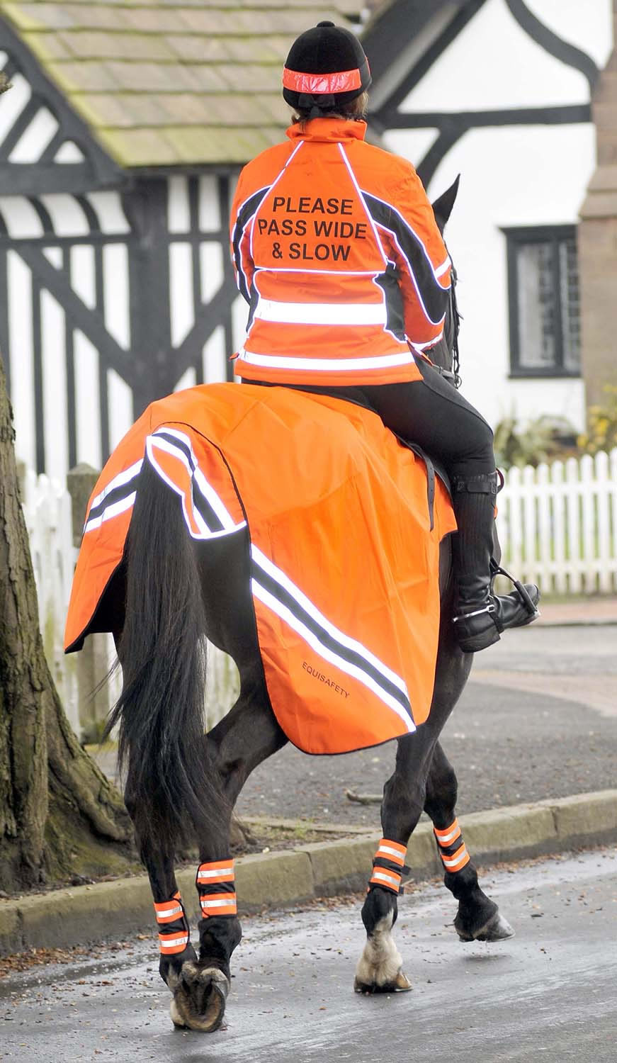 Equisafety Hi-Vis Waterproof Wrap Around Rug - Orange