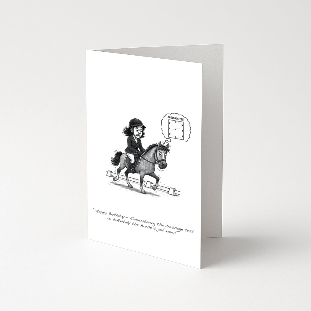 'Dressage Test' Greetings Card