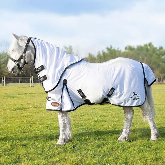 Gallop Ponie Dual 5-point Fly Rug / Neck Set White