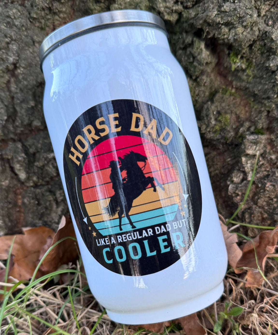 *Personalised* Horse Dad Travel Can Cup