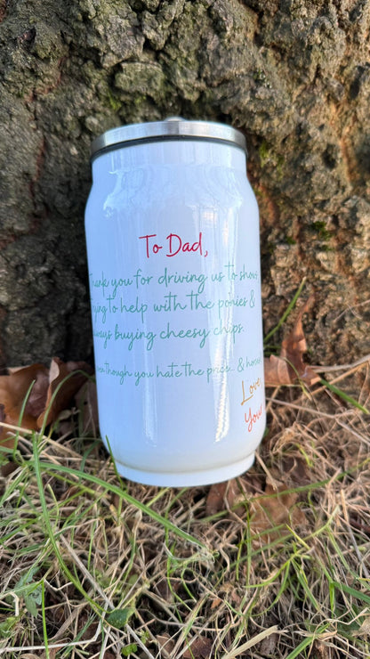 *Personalised* Horse Dad Travel Can Cup