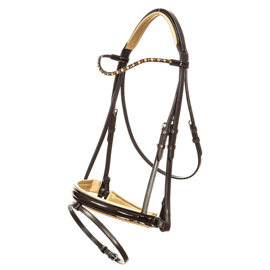 Imperial Riding Snaffle Bridle Irhdi Layla Brown / Gold