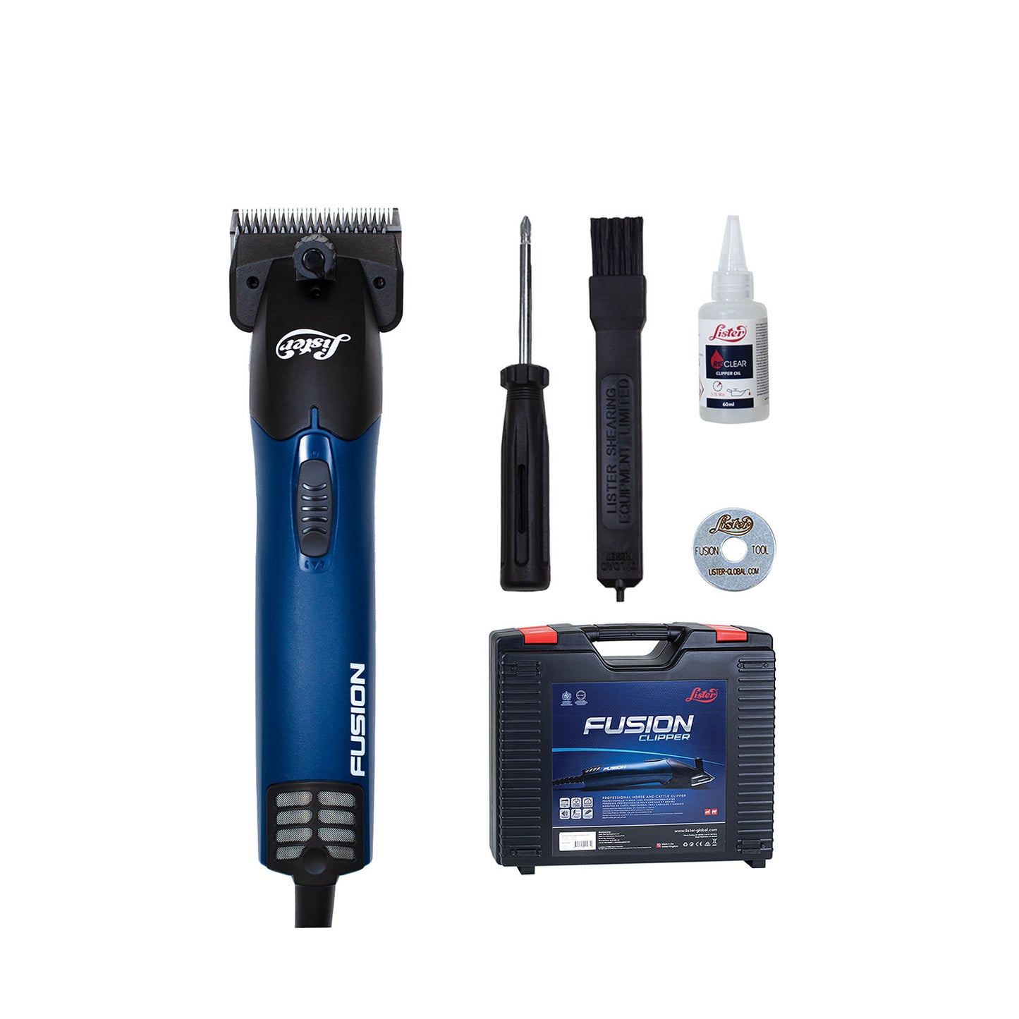 Lister Fusion Equine Clipper Kit - Blue