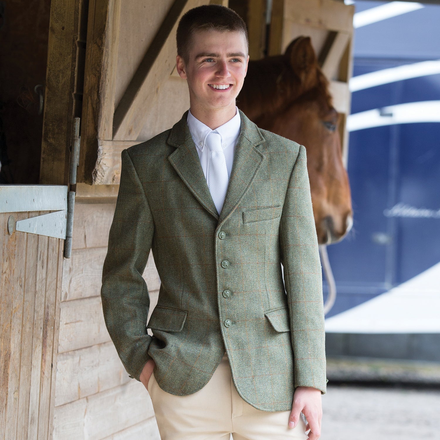 Boys Claydon Tweed Riding Jacket