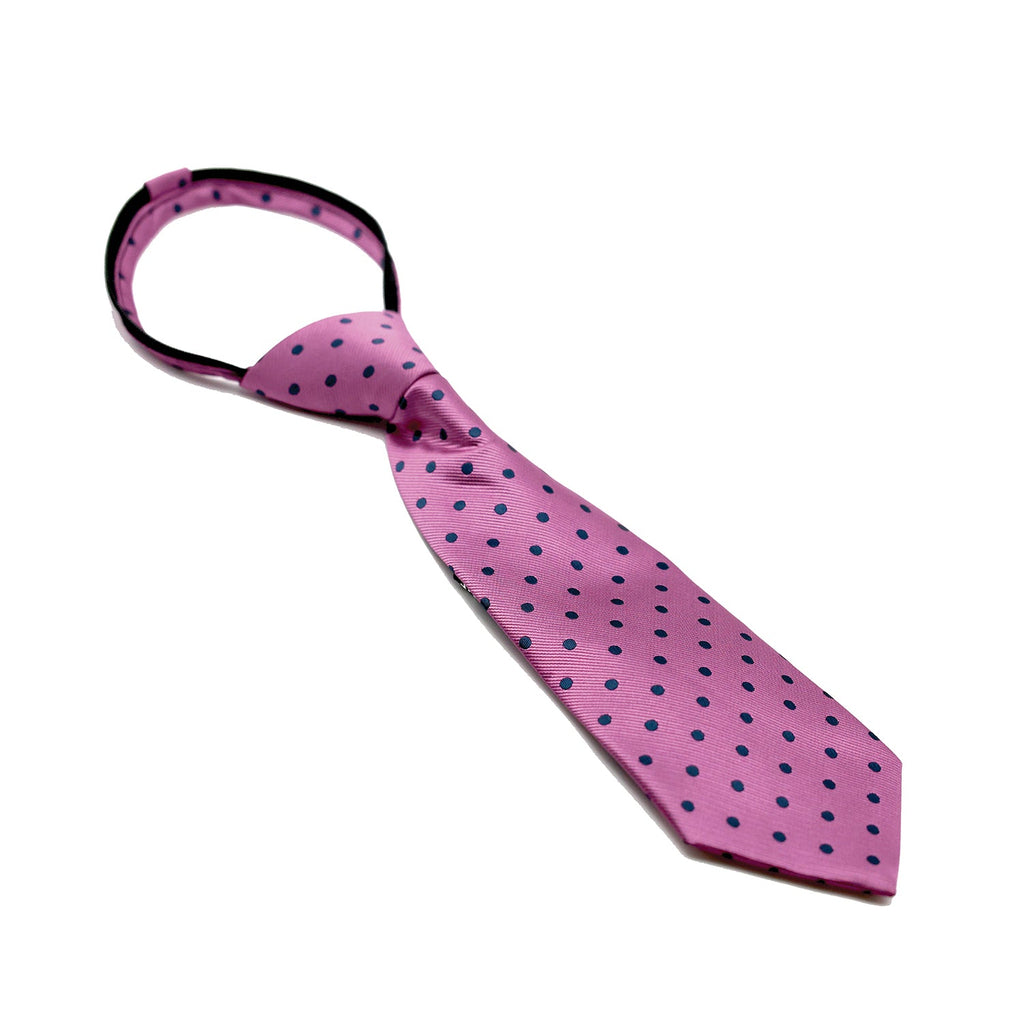 Polka Dot Zipper Tie - Junior - Available in 4 Colours