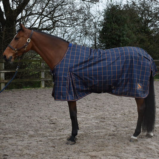 Whitaker Jacob Lightweight Turnout Rug 0g - Navy / Orange