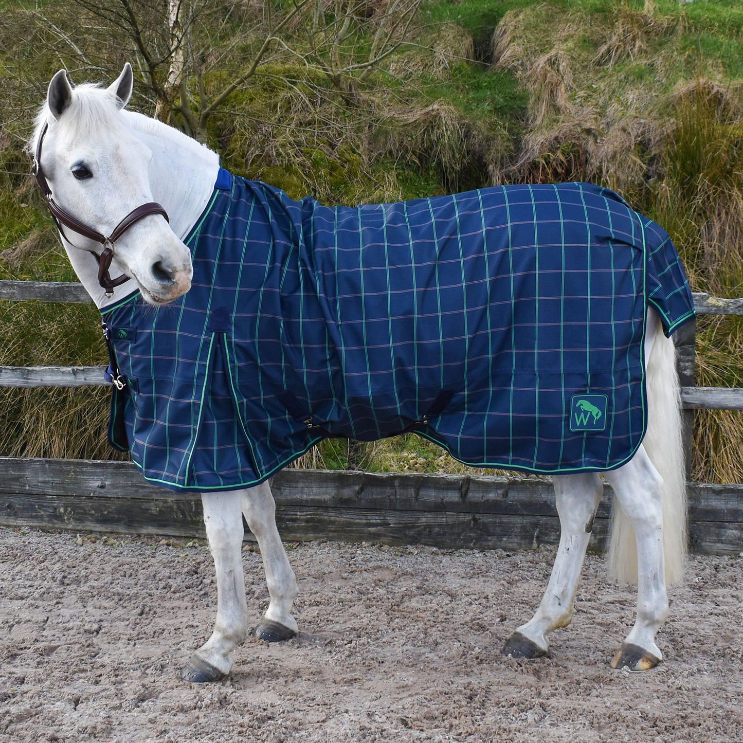 Whitaker Jacob Lightweight Turnout Rug 0g - Navy / Green