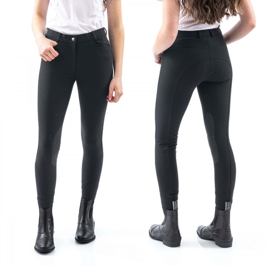 Whitaker B155l Clayton Ladies Breeches With Grip Knee - Black