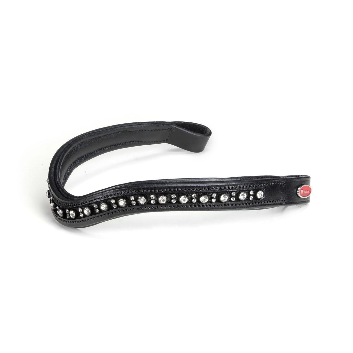 Whitaker Lynton Curved Diamante Browband - Black