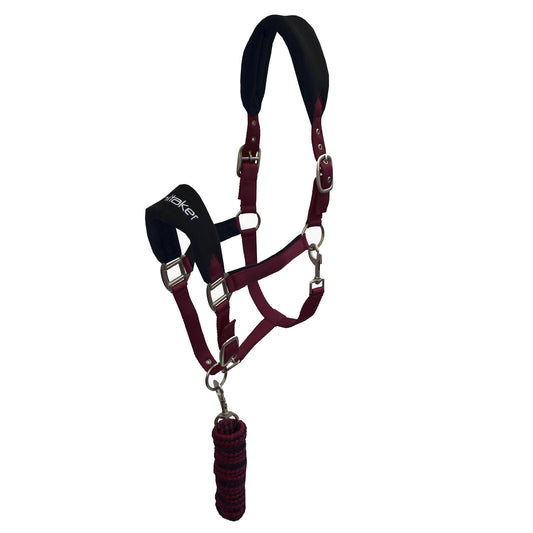 Whitaker Club Headcollar & Leadrope Set - Burgundy