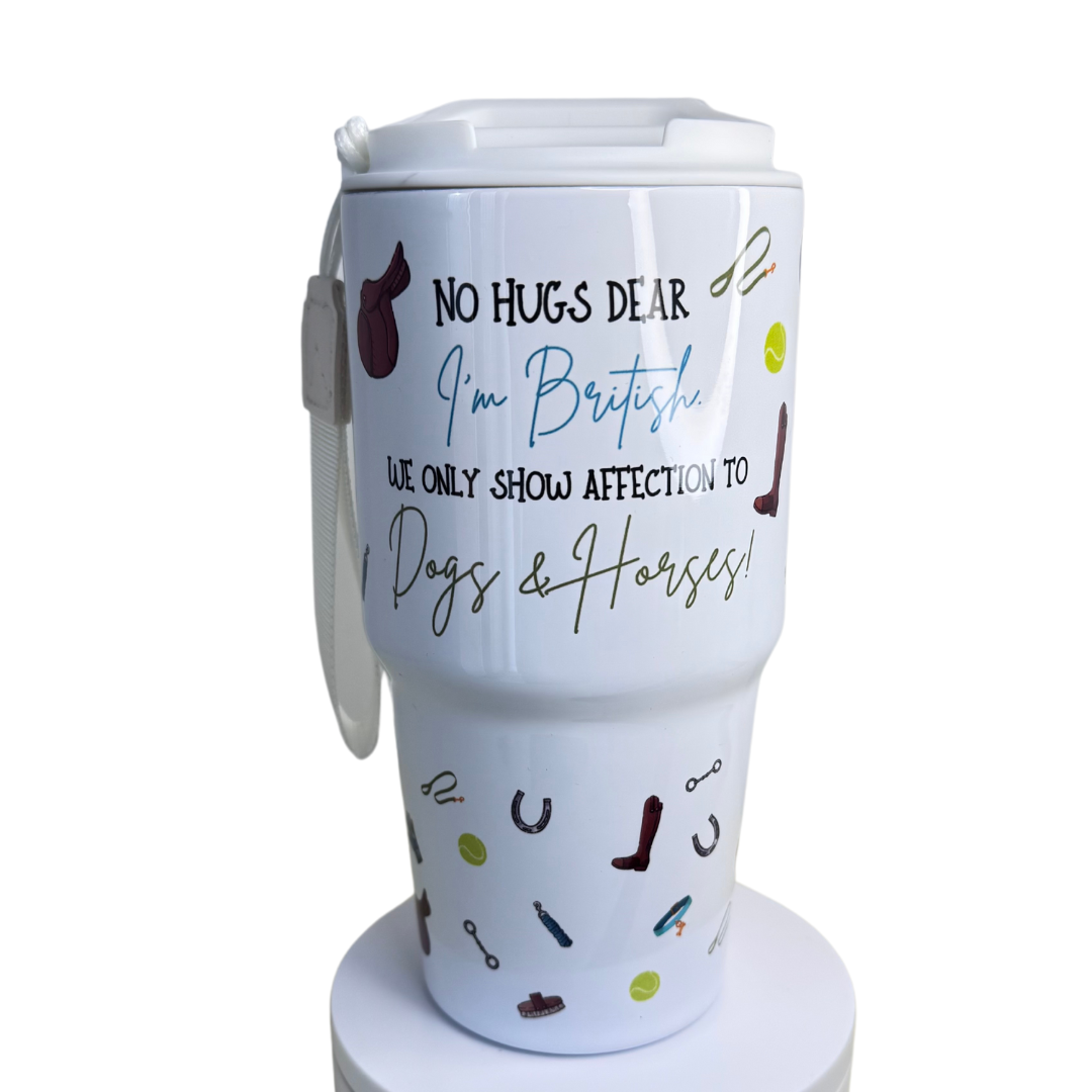 *Personalised* No Hugs Dear - Dogs & Horses 20oz Thermos