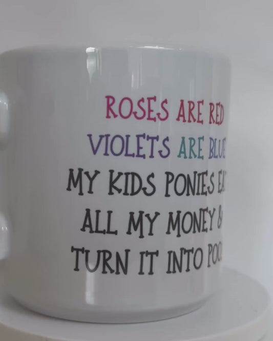 *Personalised* Ponies/Horses Turn Money to Poo Mug